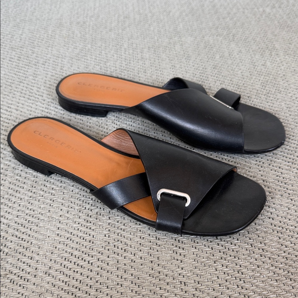 Robert Clergerie Black Leather Sandals